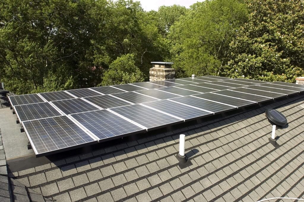 placas solares en el tejado