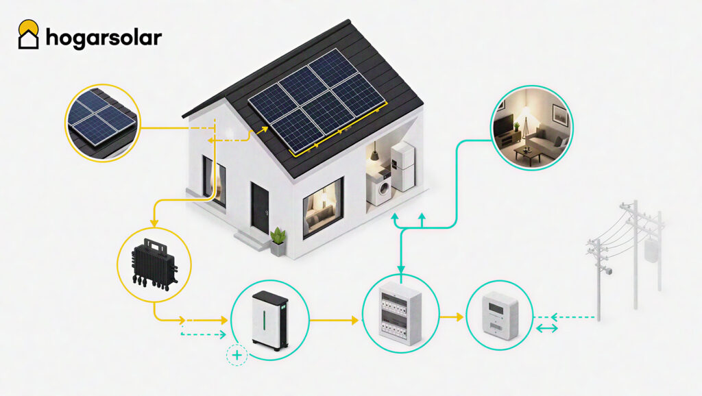 componentes de una instalación fotovoltaica para viviendas