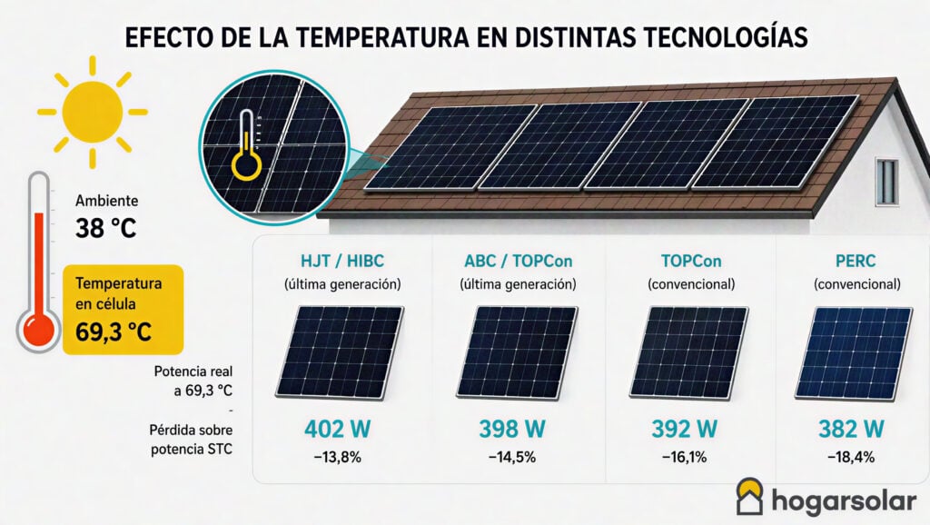 efecto de la temperatura en el rendimiento de las placas solares