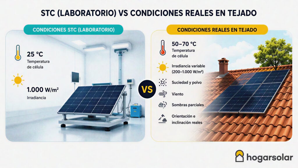 eficiencia vs rendimiento de placas solares