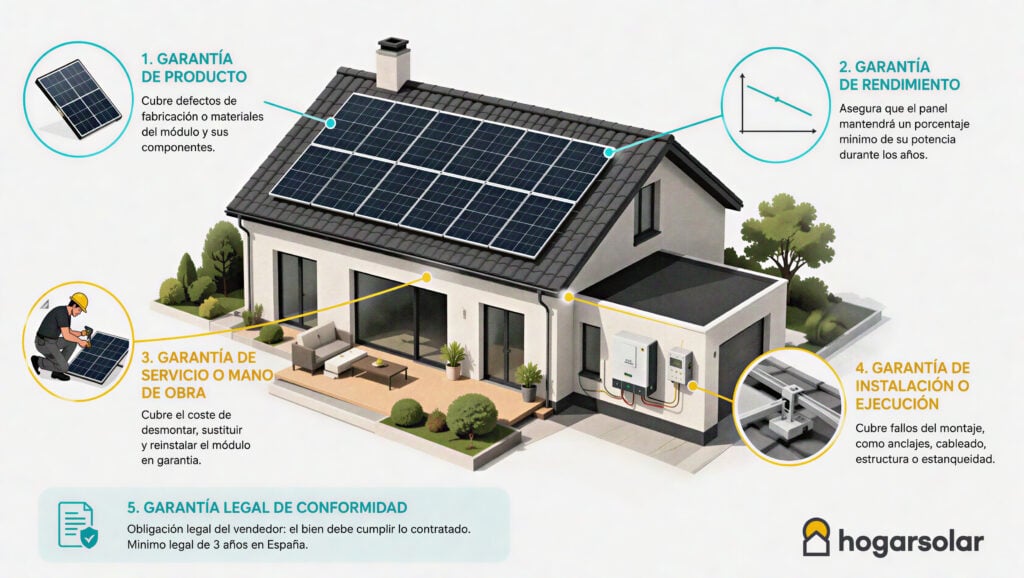 Tipos de garantías de placas solares